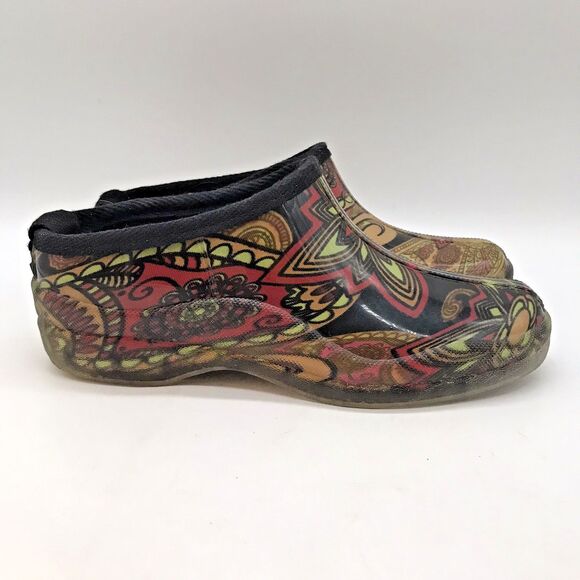 Charles Albert Waterproof Garden Clogs Women's 7 Slip On Fleece Lined Rain Boots - Picture 1 of 11